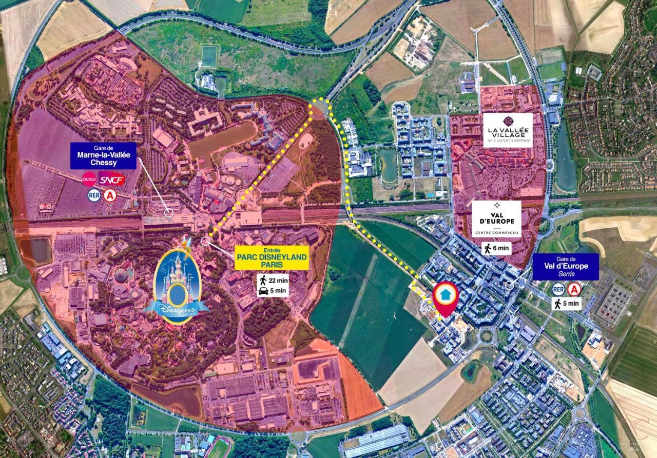 Disneyland-Paris 4 Pers, Parking, Wifi, Chessy  Buitenkant foto